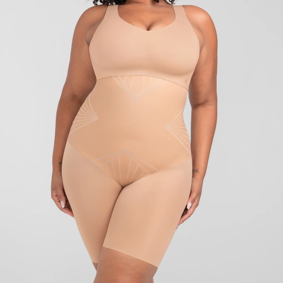 Honey Love Size Small Sand Beige High Waisted Shadow Sculpt Shapewear Shorts - Picture 1 of 6